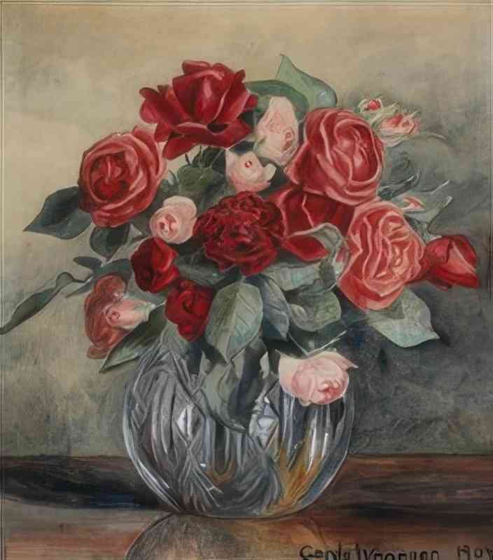 gerda wegener still life with flowers Art A4 Photo Print