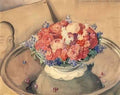 gerda wegener still life with flowers on silver tray Art A4 Photo Print UK