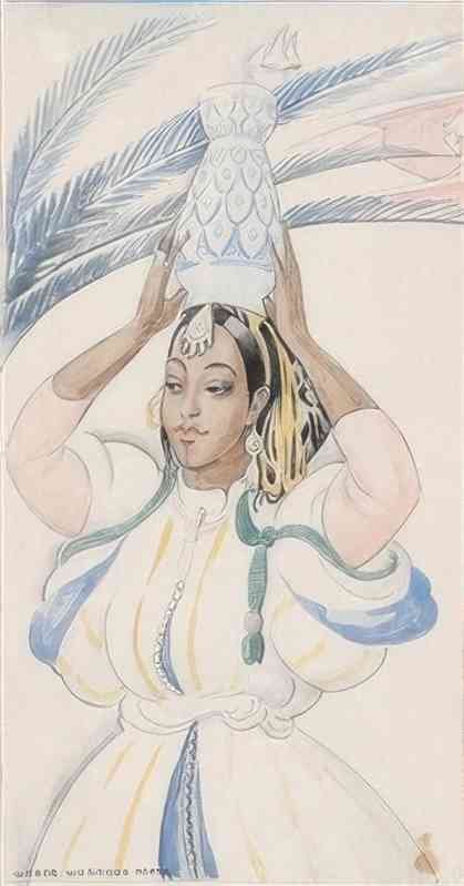 gerda wegener study maroc portrait of aicha Art A4 Photo Print