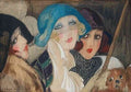 gerda wegener three women under an umbrella Art A4 Photo Print