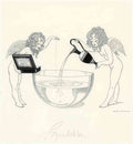 gerda wegener two angels with glass bowl and jug gyraldose Art A4 Photo Print