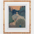 gerda wegener two figures and a peacock Art A4 Photo Print