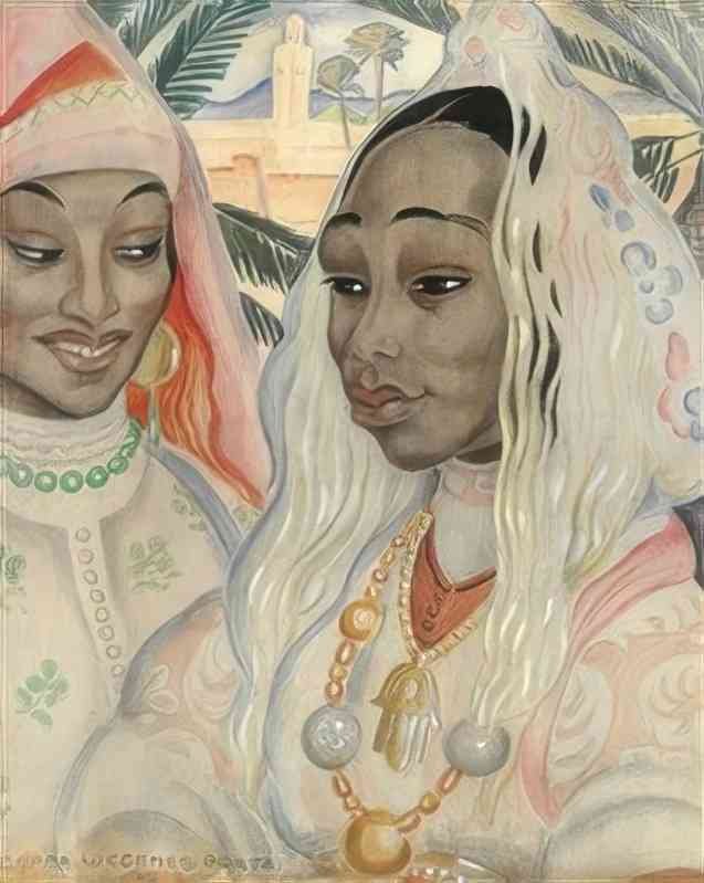 gerda wegener two moroccan women Art A4 Photo Print UK