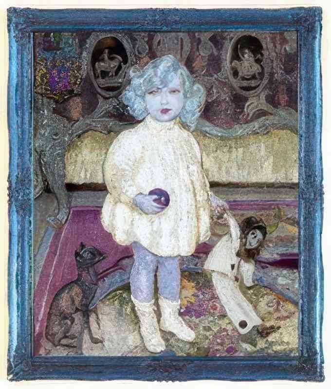 gerda wegener ulph hamilton som barn med dukke og hund Art A4 Photo Print