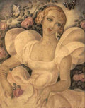 gerda wegener ung kvinde i hvid kjole Art A4 Photo Print UK