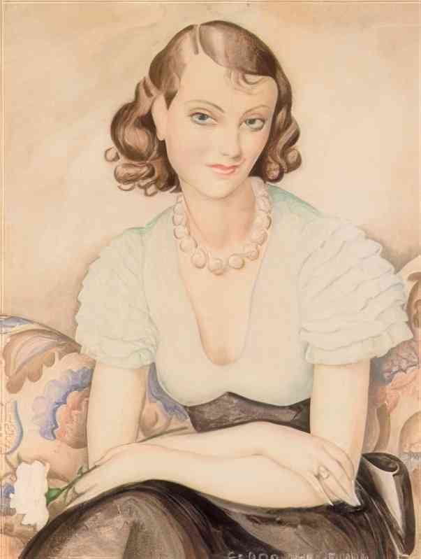 gerda wegener ung kvinde med nellike Art A4 Photo Print
