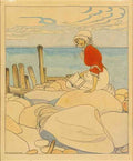 gerda wegener ung pige med en bog i handen pa en mole Art A4 Photo Print