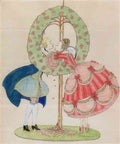 gerda wegener ungt par pa vej til kys Art A4 Photo Print