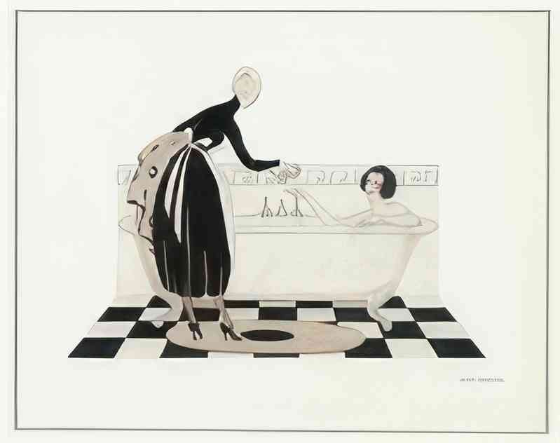 gerda wegener woman in a bath tub Art A4 Photo Print UK