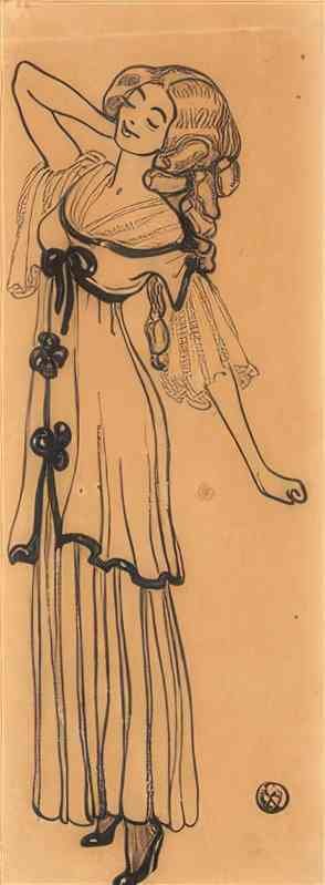 gerda wegener woman in a light dress Art A4 Photo Print