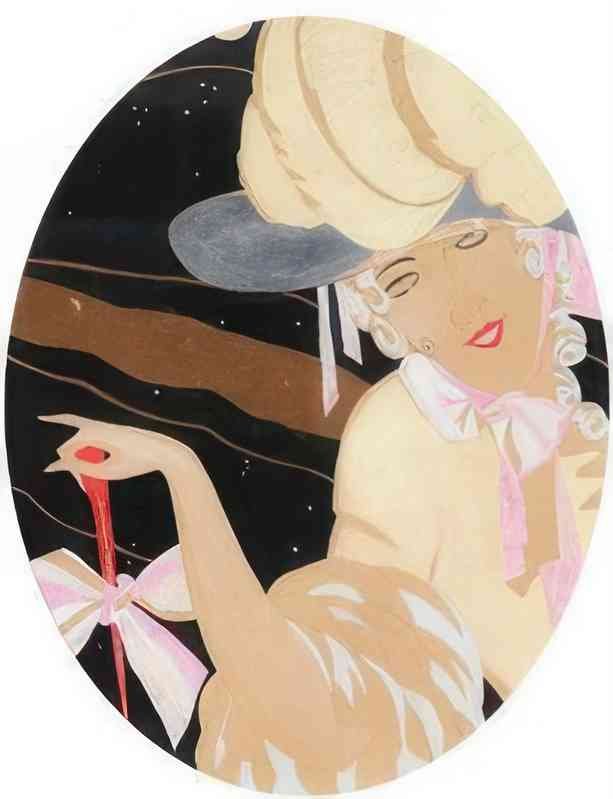 gerda wegener woman in rococo costume Art A4 Photo Print