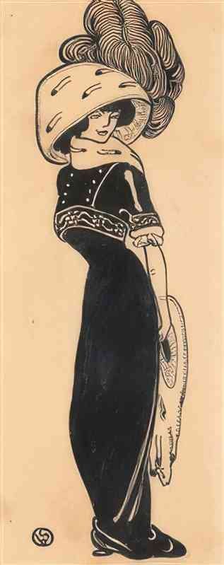 gerda wegener woman with a large hat Art A4 Photo Print