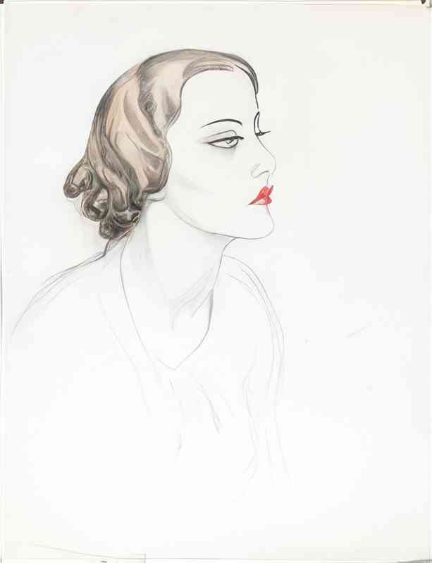 gerda wegener woman with green eyes and red lips Art A4 Photo Print UK