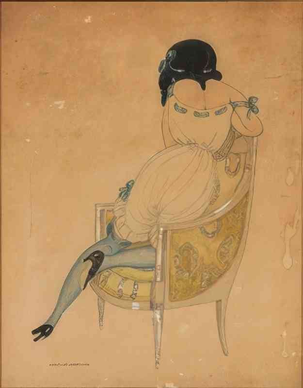 gerda wegener woman with her back turned Art A4 Photo Print