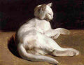geri The White Cat Art A4 Photo Print