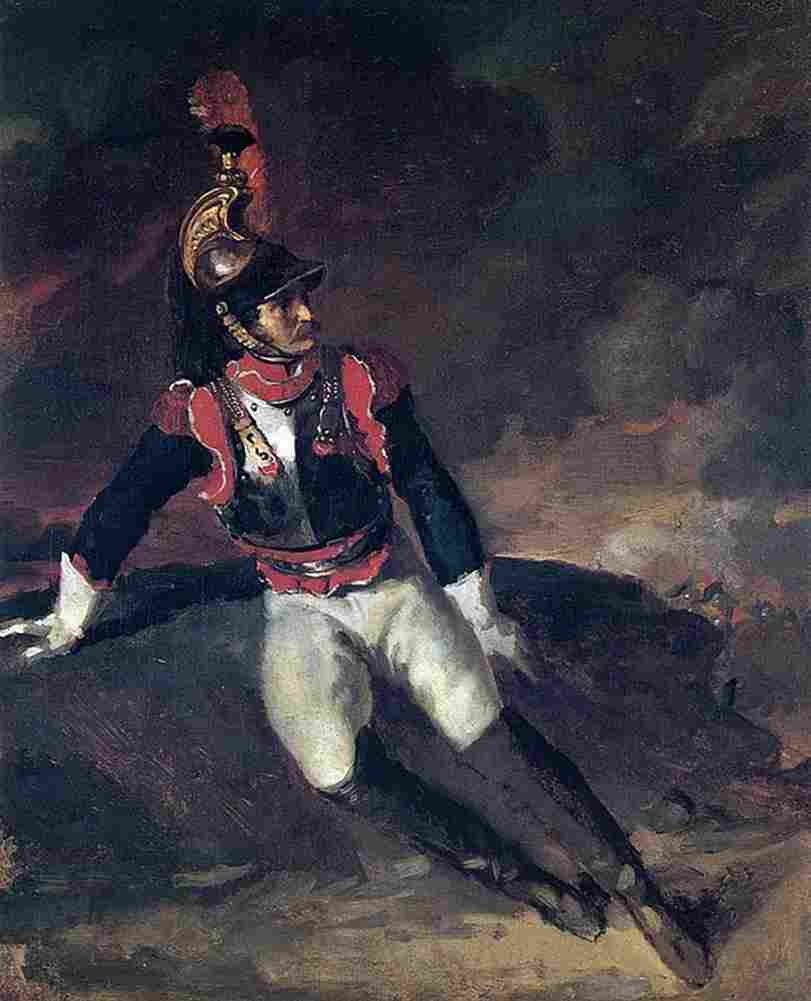 geri The Wounded Cuirassier Sketch Art A4 Photo Print
