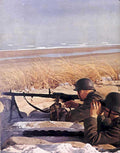 german gunner beach Vintage world war A4 Photo Print