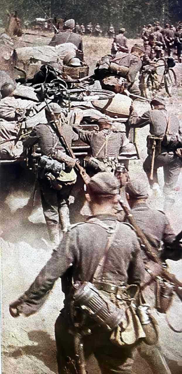 german infantry transport Vintage world war A4 Photo Print