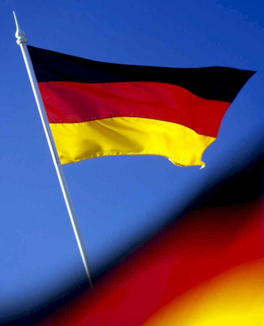 germany flag wave Flags1980s A4 Photo Print