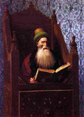 gerome Mufti on his Stool Reading Prayer Art A4 Photo Print