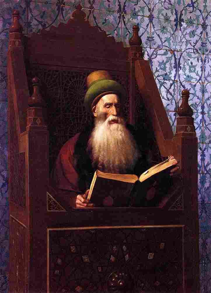 gerome Mufti on his Stool Reading Prayer Art A4 Photo Print