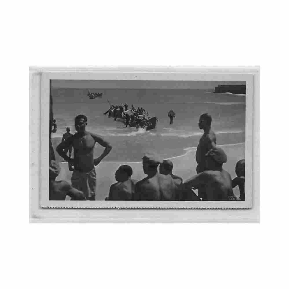 ghana accra the harbour m audry Vintage A4 Photo Print