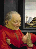 ghirl An Old Man and His Grandson Art A4 Photo Print