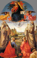 ghirl Christ in Heaven with four Saints and a Donor Art A4 Photo Print