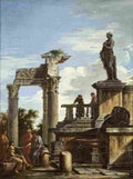 ghisolfi philosophers conversing among ruins Art A4 Photo Print