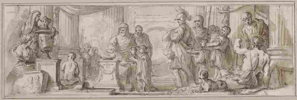 ghisolfi sacrifice by alexander the great to zeus ammon Art A4 Photo Print