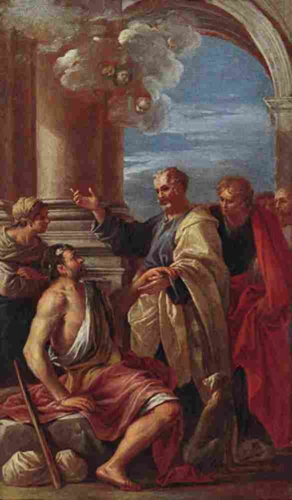 ghisolfi saint peter healing a lame Art A4 Photo Print