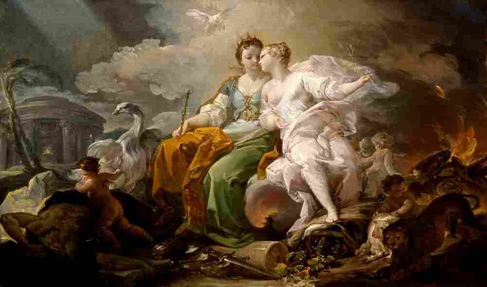 giaquinto allegory of peace and justice Art A4 Photo Print