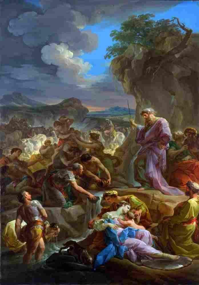 giaquinto moses striking the rock Art A4 Photo Print