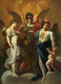 giaquinto the archangel with saints Art A4 Photo Print