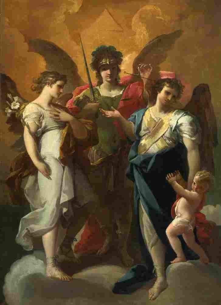 giaquinto the archangel with saints Art A4 Photo Print