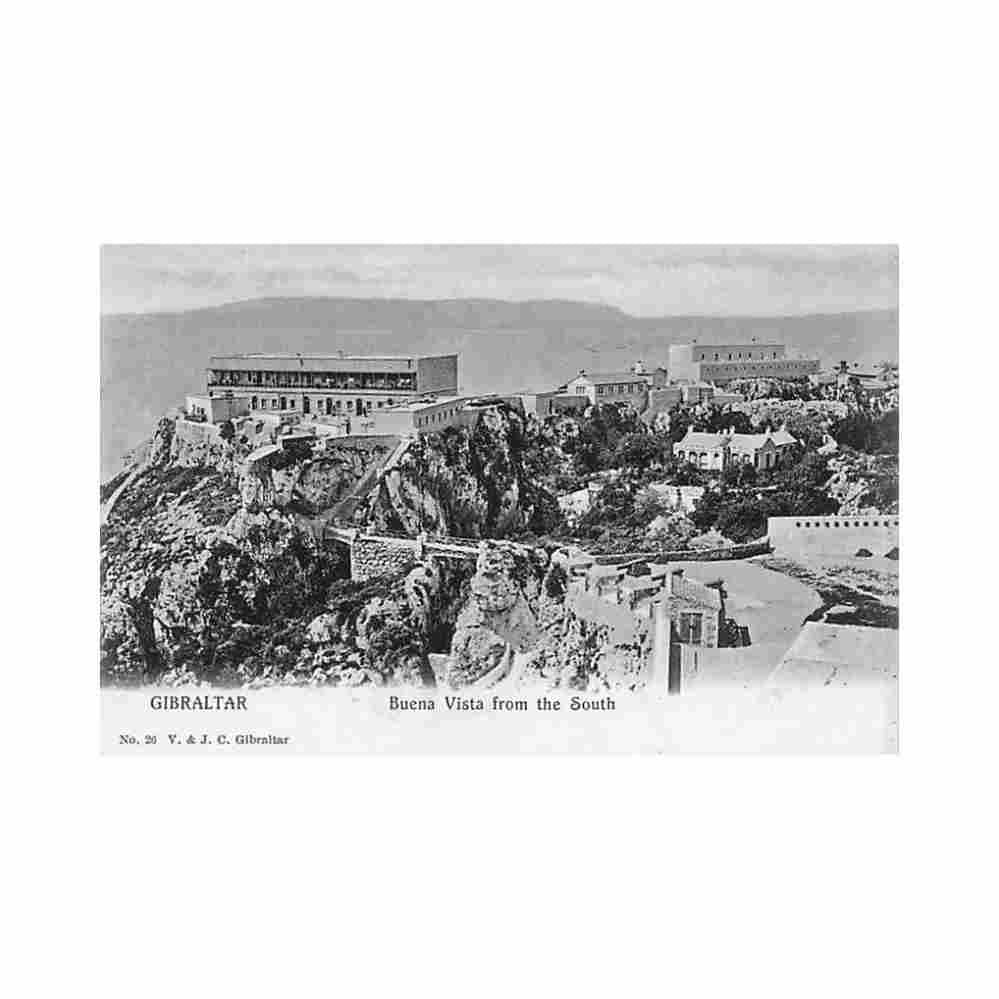 gibraltar buena vista from the south v j c 26 Vintage A4 Photo Print