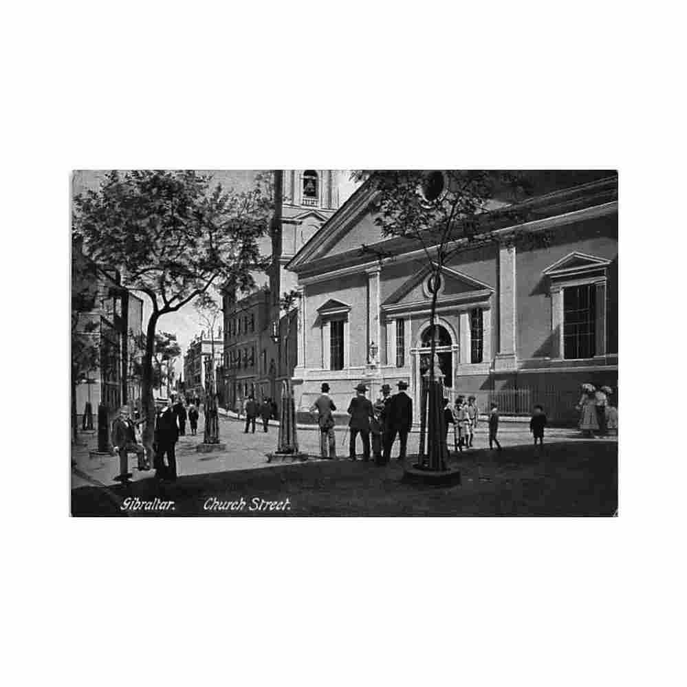 gibraltar church street published by v b cumbo Vintage A4 Photo Print