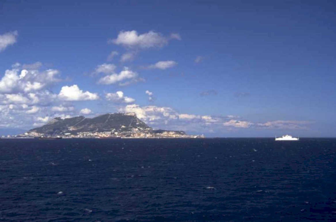 gibraltar coastline view 1980s 1990s A4 Photo Print