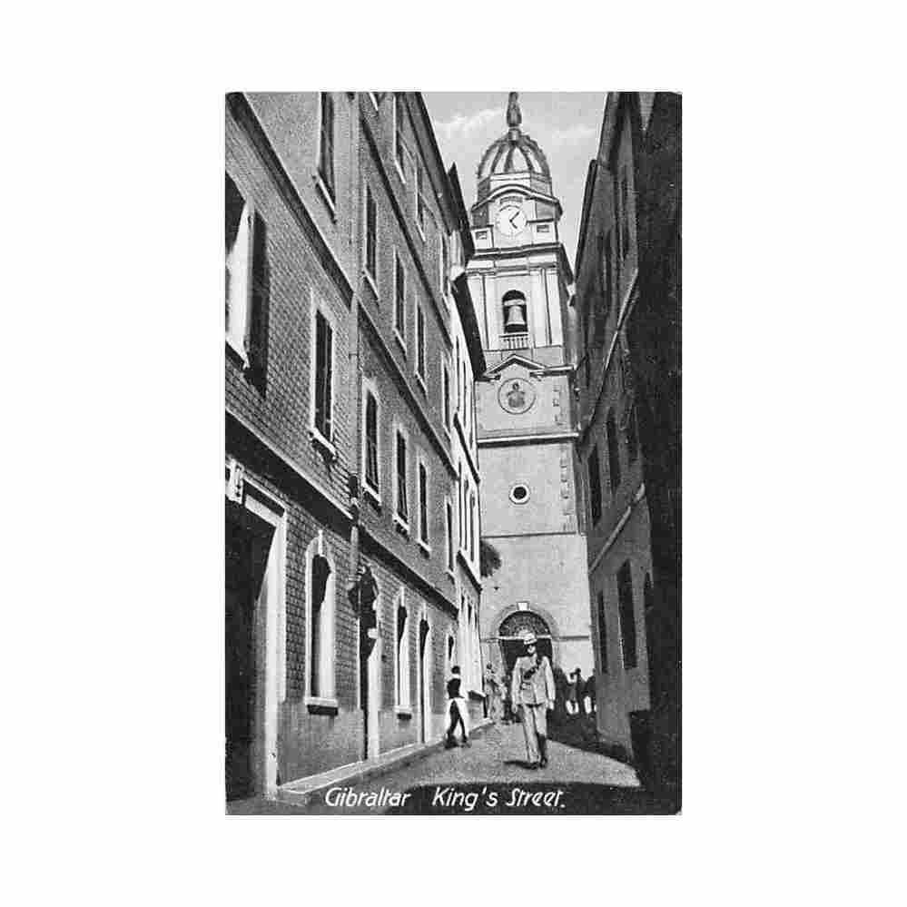 gibraltar king s street v b cumbo Vintage A4 Photo Print