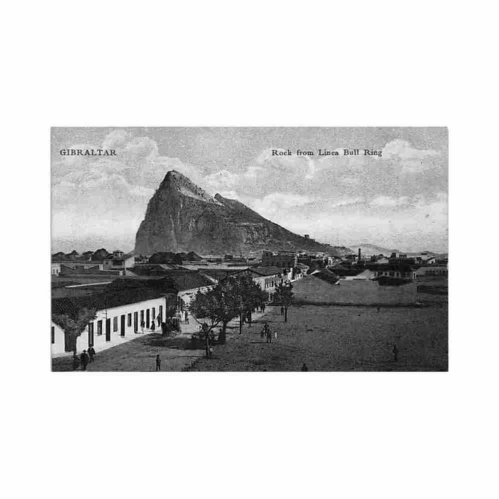 gibraltar rock from linea bull ring published by v b cumbo Vintage A4 Photo Print