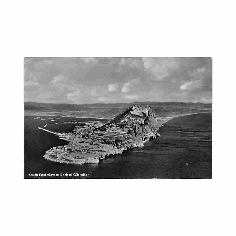 gibraltar south east view of rock the rock ic studio Vintage A4 Photo Print