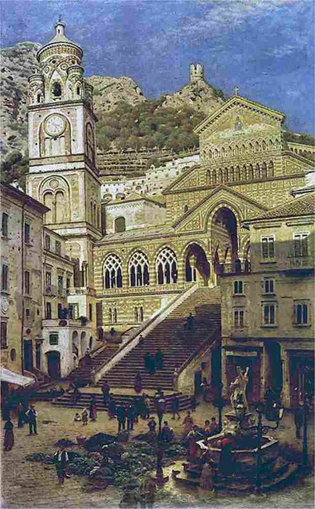 gier Amalfi Cathedral Art A4 Photo Print