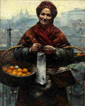 gier Jewish Woman Selling Oranges Art A4 Photo Print