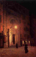 gier Street at Night Art A4 Photo Print