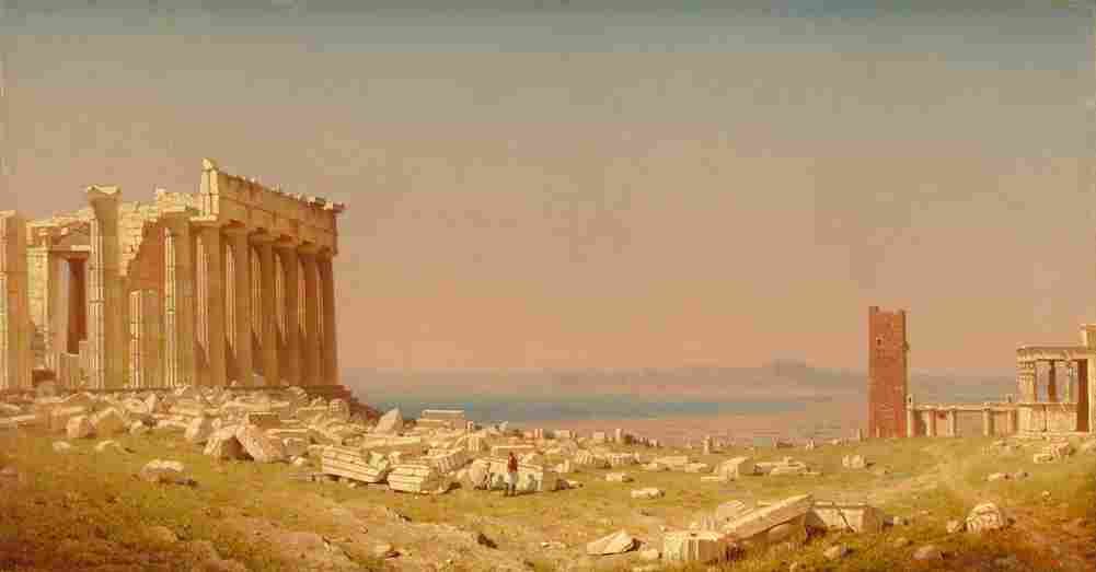 gifford ruins of the parthenon Art A4 Photo Print