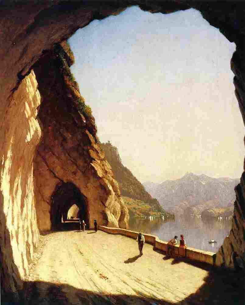 gifford stelvio road by lago di como Art A4 Photo Print