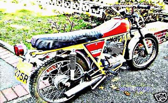 gilera 50 touring motorbike A4 Photo Print
