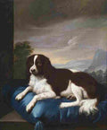 gilpin English Springer Spaniel on a Cushion Art A4 Photo Print