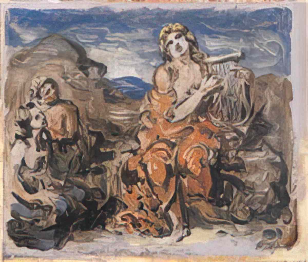 giorgio de chirico apollo sullelicona Art A4 Photo Print