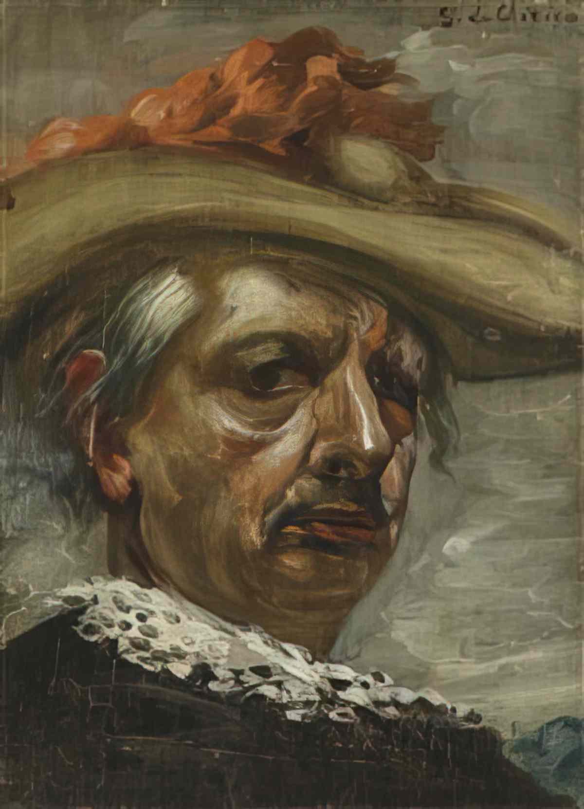 giorgio de chirico autoritratto in costume Art A4 Photo Print